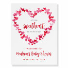 Sweetheart Valentine Baby Shower Welcome Sign