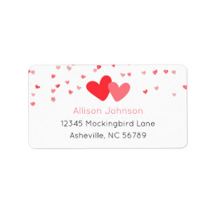 Sweetheart Valentine Hearts Return Address Labels