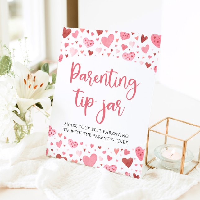 Sweetheart Valentine Parenting Tip Jar Advice Pedestal Sign (Creator Uploaded)