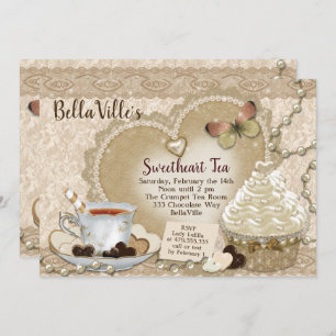 Sweetheart Valentine Tea Party Invitation