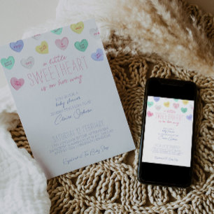 Sweetheart Valentine's Day Baby Shower Invitation