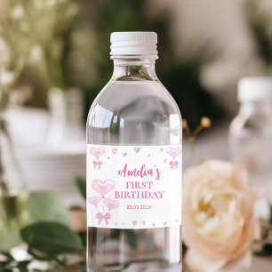Sweetheart Valentine's Girl Birthday Water Bottle Label