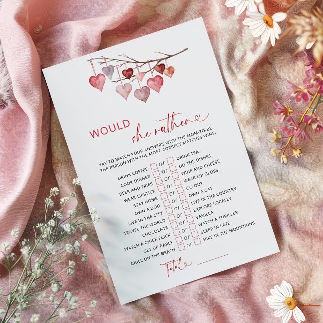 Sweetheart Valentines Would She Rather Game (Creator Uploaded)