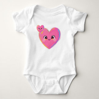 Sweetheart Vibes – Colourful Kawaii T-Shirt Baby Bodysuit