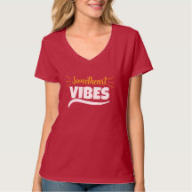 Sweetheart Vibes Graphic Women’s V-Neck T-Shirt