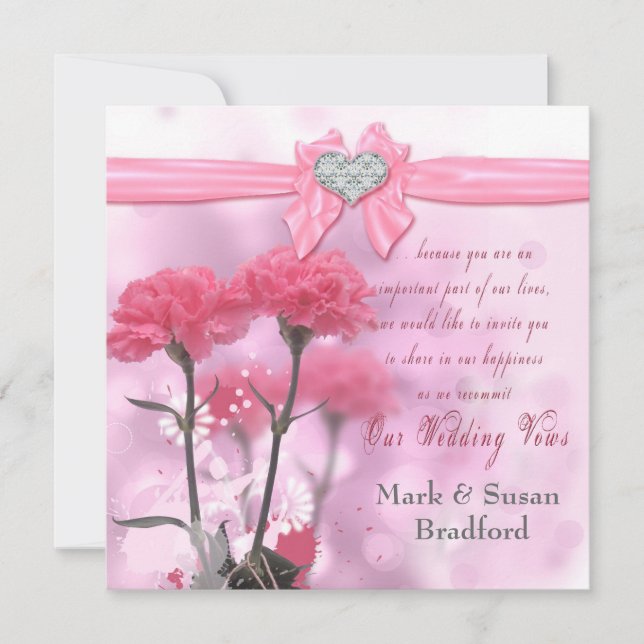 Sweetheart Wedding Renewal Invitations (Front)