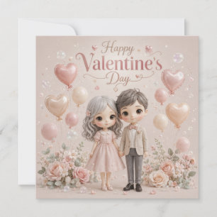 Sweetheart Whispers in Pastel Pink Card