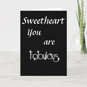 SWEETHEART YOU ARE "FABULOUS" AND "I LOVE YOU" HOLIDAY CARD