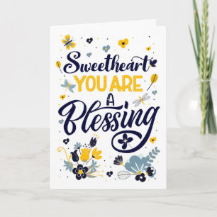 Sweetheart's Birthday Blessings Botanical Card