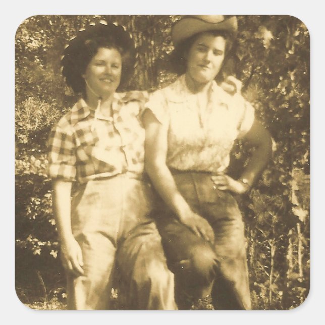 SWEETHEARTS OF THE RODEO SQUARE STICKER (Front)