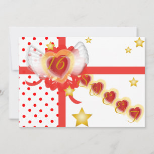 Sweetheart's Sweet Sixteen Gift-Customise Invitation
