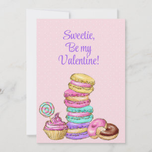 Sweetie Be My Valentine!  Yummy Bakery Goods Holiday Card