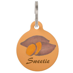 Sweetie Orange Sweet Potato Potatoes Soul Food Pet Tag