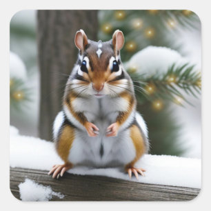 Sweetie Pie Chipmunk Square Sticker