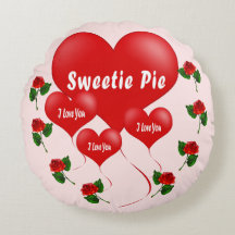 Sweetie pie - Valentine's round pillow