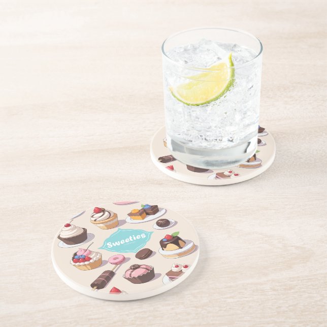 Sweeties Sandstone Coaster (Side)