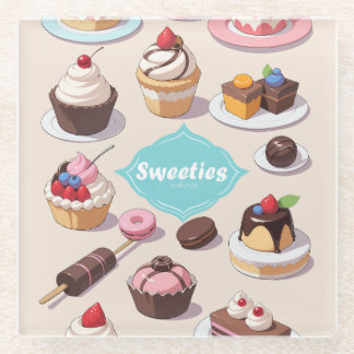 Sweeties square coaster