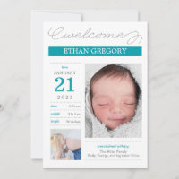 Sweetly Documented Birth Announcements - Bliue