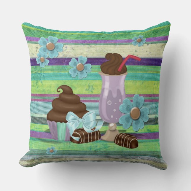 Sweetness Bakery Goods Mixed Media Cushion (Front)