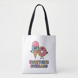 Sweetness Overload Doughnut & Ice Cream Kids Tote Bag