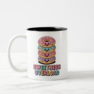 Sweetness Overload Doughnut Kids Two-Tone Coffee Mug