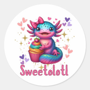 Sweetolotl Vibes Axolotl Cuteness Lovers Classic Round Sticker