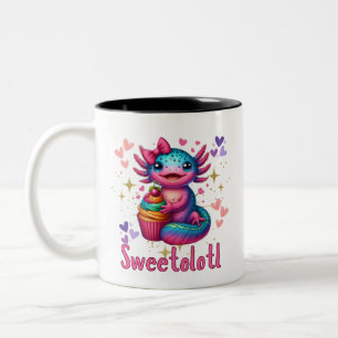 Sweetolotl Vibes Axolotl Cuteness Lovers Two-Tone Coffee Mug