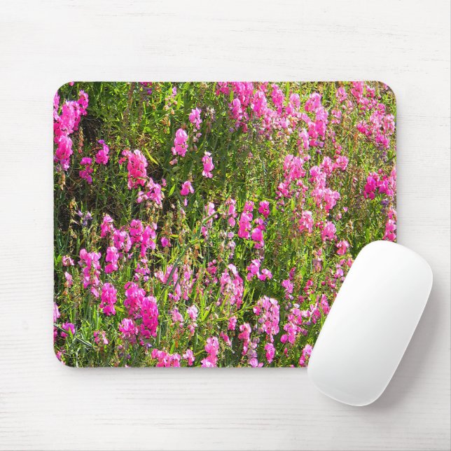 Sweetpeas on the hill.... mouse pad (With Mouse)