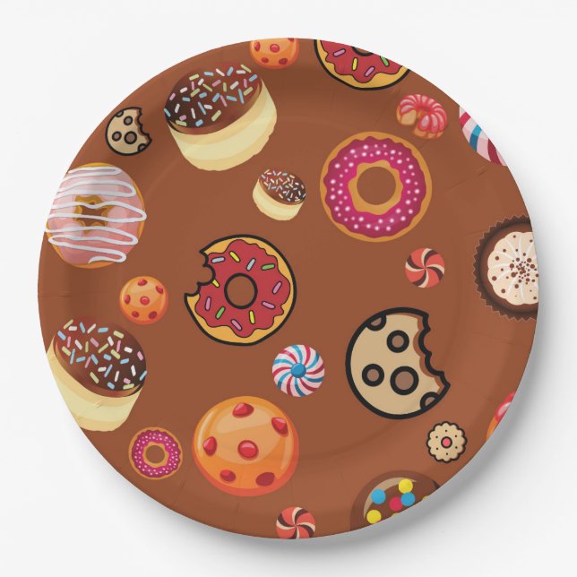 Sweets 3 paper plate (Front)