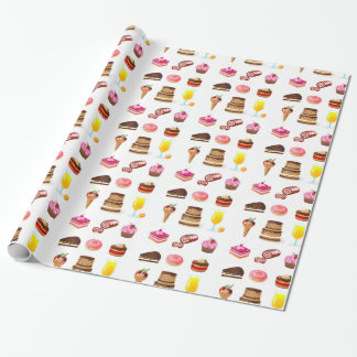 Sweets and candies wrapping paper