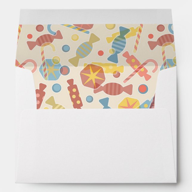 Sweets And Candy Pattern Envelopes (Back (Bottom))