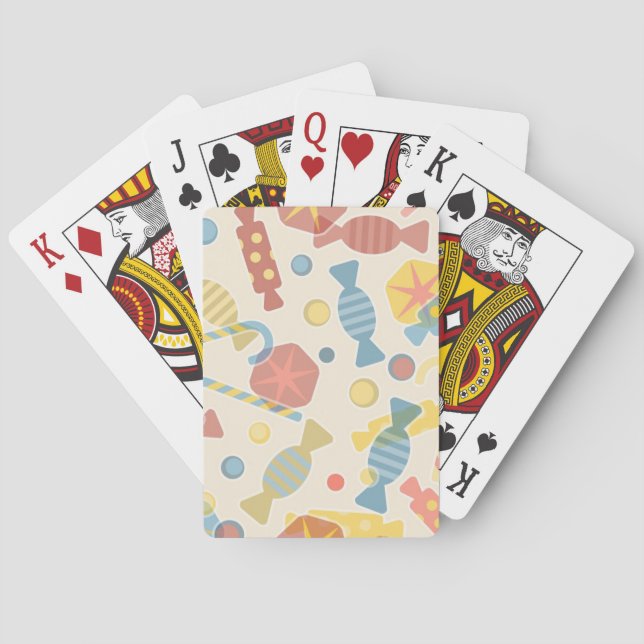 Sweets And Candy Pattern Playing Cards (Back)