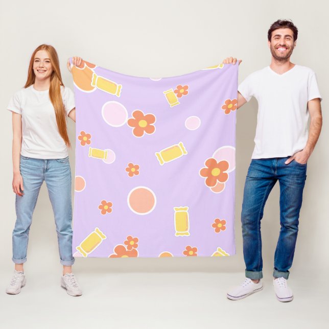 sweets and flowers fleece blanket (In Situ)