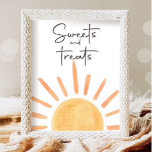 Sweets and Treats Food Boho Sunshine Birthday Poster