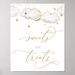 Sweets and Treats Sign, Baby Shower Dessert Bar Poster