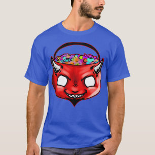 Sweets Bucket Scary Devil Sweets Collecting On Hal T-Shirt