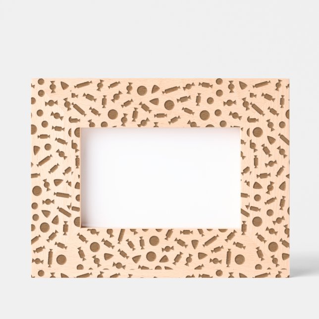 Sweets Candies Design Laser Etched Picture Frame (Front)