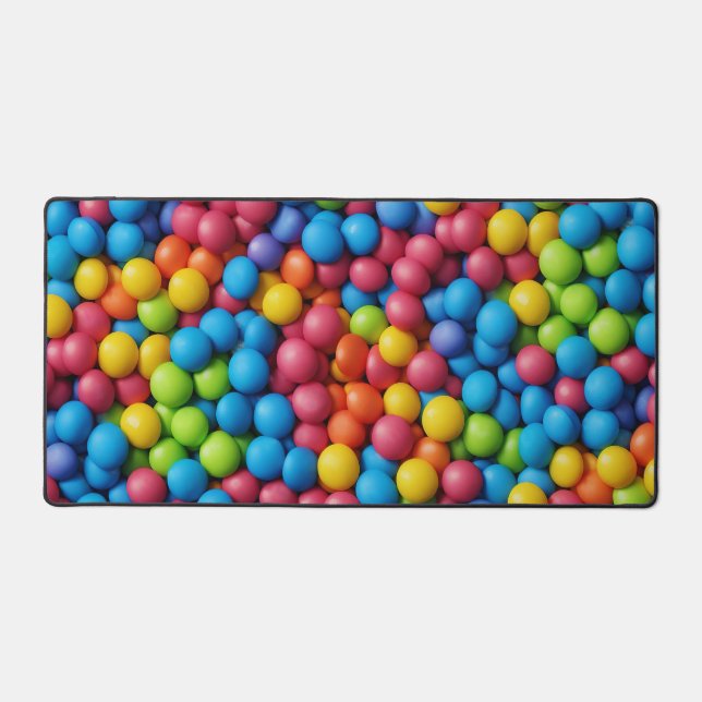 Sweets, candy, bubble gum background desk mat (Front)
