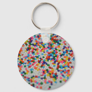Sweets Dessert Rainbow Pattern Cake Cupcake Art Key Ring