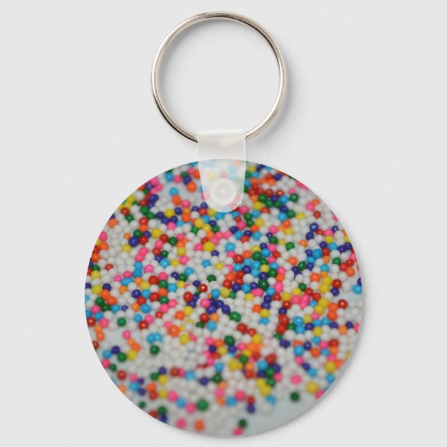 Sweets Dessert Rainbow Pattern Cake Cupcake Art Key Ring (Front)