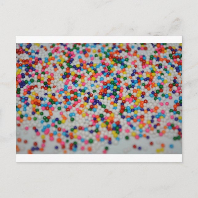 Sweets Dessert Rainbow Pattern Cake Cupcake Art Postcard (Front)