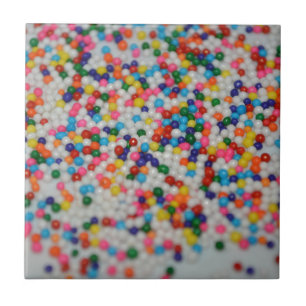 Sweets Dessert Rainbow Pattern Cake Cupcake Art Tile