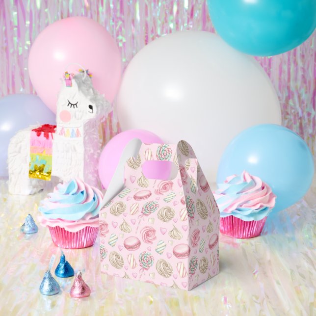 Sweets Pink Watercolor Pattern  Favour Box (Party)