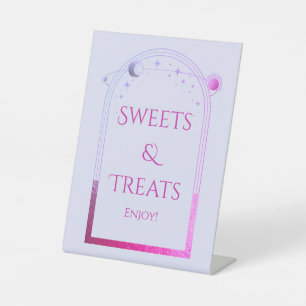 Sweets & Treats Mystical Lavender Sun Moon Wedding Pedestal Sign