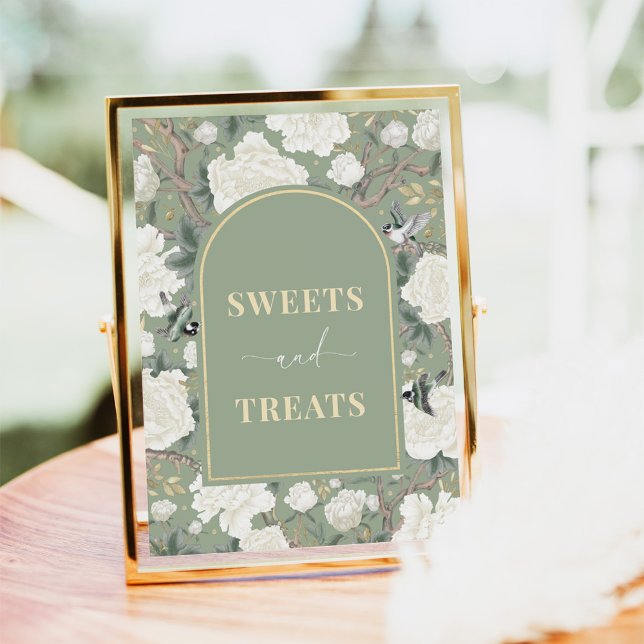 Sweets & Treats Sage Green Chinoiserie Bridal Sign (Creator Uploaded)