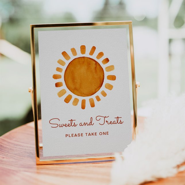 Sweets & Treats Watercolor Sunshine Baby Shower  Poster (Creator Uploaded)