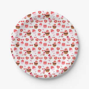 Sweets Valentine's Day Paper Plates Party Dessert