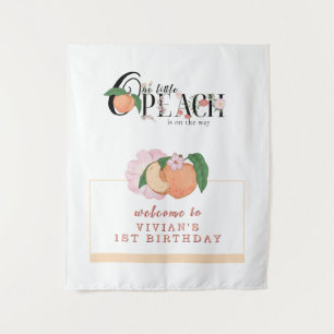 Sweety Little Peach Welcome Tapestry