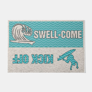 Swell Come Kick Off Mat, Fuuny Beach House Decor Doormat