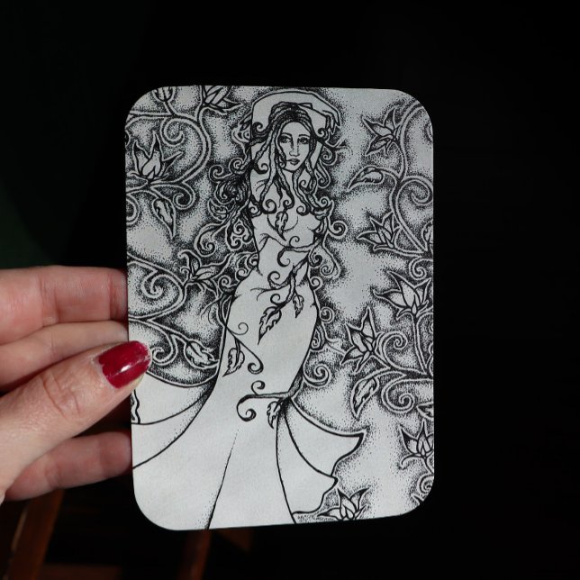 Swept up Ink Goddess Pagan Art Business Card (Creator Uploaded)